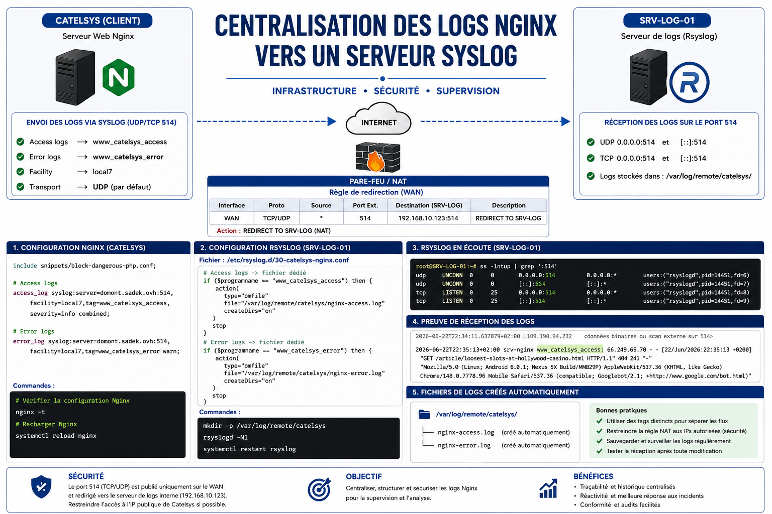 centralisation log nginx vers srv log